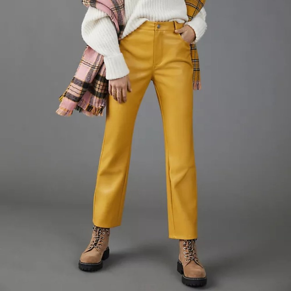 Lettie Straight Faux Leather Pants